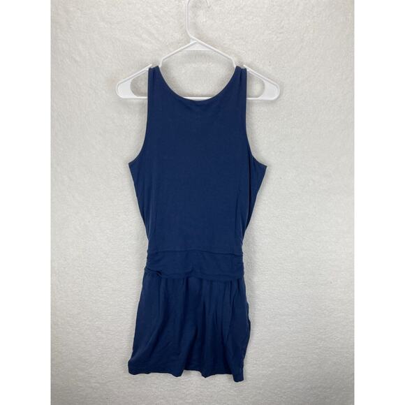 Theory Tie-Up Mini Dress‎ Women’s Size P Navy Sleeveless Casual Summer Chic - Picture 8 of 8